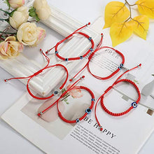 Load image into Gallery viewer, IRONBOX Red String Bracelet Evil Eye Bracelet for Women Men Hamsa Bracelet Red Bracelet for Protection 5Pcs
