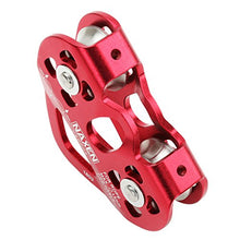 Load image into Gallery viewer, NAXEN Zip Line Pulley Tandem Speed Dual Trolley with Oval Carabiner

