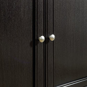 Sauder Bleeker Street Cabinet with Doors, Obsidian Oak finish