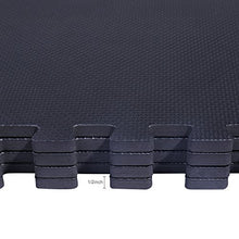 Load image into Gallery viewer, BalanceFrom Puzzle Exercise Mat with EVA Foam Interlocking Tiles, Black
