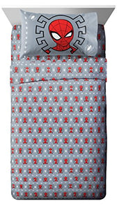 Jay Franco Marvel Spiderman Webbed Wonder 5 Piece Twin Bed Set - Includes Comforter & Sheet Set - Bedding Features Spiderman - Super Soft Fade Resistant Polyester - (Official Marvel Product)