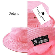Load image into Gallery viewer, The Hat Depot 300N Unisex 100% Cotton Packable Summer Travel Bucket Hat (S/M, Blue Camo)
