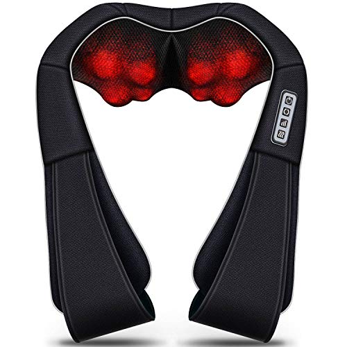 Shiatsu Neck and Back Massager with Heat , VIKTOR JURGEN Deep Tissue Kneading Sports Recovery Massagers for Neck, Back, Shoulders, Foot , Relaxation Gifts for Him,Her,Women,Men