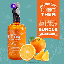 Load image into Gallery viewer, ANGRY ORANGE Pet Odor Eliminator for Strong Odor - Citrus Deodorizer for Dog Urine Smells on Carpet, Furniture &amp; Floors - Puppy Supplies﻿ (24 Fl Oz + UV Flashlight)
