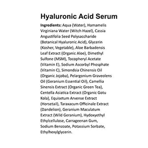 Hyaluronic Acid Serum for Face - DOUBLE SIZE (2oz) Hyaluronic Acid Moisturizer for Skin