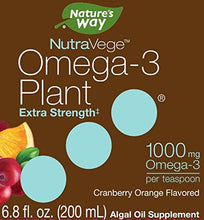 Load image into Gallery viewer, Nature's Way NutraVege Extra-Strength Omega-3 Plant Based Supplement, Cranberry-Orange, 6.8 oz
