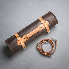 Load image into Gallery viewer, Leather knife roll Chefs roll by Kruk Garage Gifts for chef's Leather knife bag Knives storage Christmas gift Tool roll FREE PERSONALIZATION
