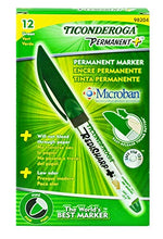 Load image into Gallery viewer, Ticonderoga RediSharp Plus Low Odor Permanent Markers, Fine Point, Green, 12-Pack (98204)

