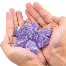 Load image into Gallery viewer, Unihom 1 lb Bulk Rough Amethyst Crystal - Large 1" Natural Raw Stones Crystal for Tumbling, Cabbing, Fountain Rocks, Decoration,Polishing, Wire Wrapping, Wicca &amp; Reiki Healing Crystals
