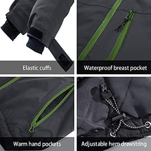Load image into Gallery viewer, Wantdo Men's Mountain Waterproof Snow Jacket Warm Rain Coat Dark Grey &amp; Grass Green S
