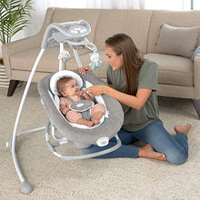 Load image into Gallery viewer, Ingenuity DreamComfort Inlighten Cradling Swing &amp; Rocker - Foldable Plug-in Swing - Pemberton (12321)
