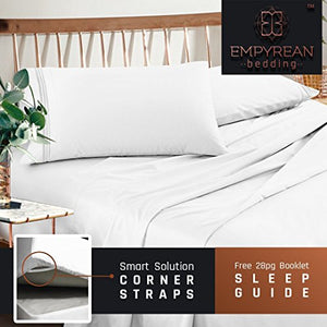 Empyrean Bedding King Sheet Sets - 4 Piece King Size Sheets - 14"-16" King Size Sheets with Deep Pockets - Soft Microfiber King Size Sheets Set - Fitted Deep Pocket King Size Sheets - White