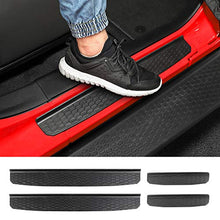 Load image into Gallery viewer, CheroCar Door Sill Guards Entry Scuff Plate Cover Door Sill Guards Entry Scuff Plate Cover Jeep Wrangler Accessories(for 2018-2022 JL JLU &amp; 2020-2022 JT (Black)
