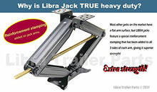 Load image into Gallery viewer, Set 4 Libra 24&quot; 5000lbs RV Trailer Stabilizer Leveling Scissor Jacks w/ Dual Power Drill sockets &amp; mounting Hardware Set

