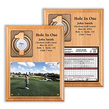 Load image into Gallery viewer, Eureka Golf Products Hole-in-One Ball and Scorecard or Photo Plaque-Free Personalization

