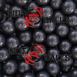 68 Cal Paintballs Jawbreaker Solid Balls - Self Defense Nylon, Less Lethal Practice Paintballs .68 Caliber - Black (100 Count) 3.5 Gram