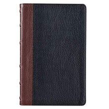 Load image into Gallery viewer, KJV Holy Bible, Standard Size, Premium Full Grain Leather Red Letter Edition - Thumb Index &amp; Ribbon Marker, King James Version, Black/Saddle Tan
