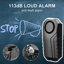 Load image into Gallery viewer, Wsdcam 113dB Anti-Theft Bicycle Motorcycle Alarm Wireless Security Vibration Motion Sensor Alarm Waterproof Bike Alarm with Remote
