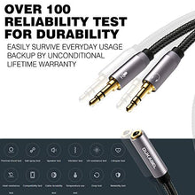 Load image into Gallery viewer, Headset Splitter Cable, DUKABEL Gold-Plated &amp; Strong Braided Y Splitter Audio Cable Separate Microphone Headphone Port Gaming Headset Splitter PC Earphone Adapter VoIP Phone -TopSeries (12inch / 30cm)
