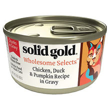 Load image into Gallery viewer, Solid Gold Wet Cat Food for Adult &amp; Senior Cats 24 Pack - Wholesome Selects Chunks in Gravy - Made with Real Chicken &amp; Pumpkin for Healthy Digestion and Sensitive Stomach
