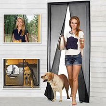 Load image into Gallery viewer, Magnetic Screen Door Fiberglass Mesh Screen Door with Magnets, Screen for Sliding Glass Door French Door Patio Door, Full Frame Hook &amp; Loop, Hands Free, Pet Friendly (36"x82")
