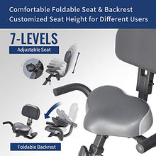 Load image into Gallery viewer, leikefitness LEIKE X Bike Ultra-Quiet Folding Exercise Bike, Magnetic Upright Bicycle with Heart Rate,LCD Monitor and easy to assemble 2200 (BLUE)
