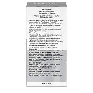 Neutrogena Rapid Wrinkle Repair Retinol Regenerating Anti-Aging Face Cream & Hyaluronic Acid; Anti-Wrinkle Retinol Moisturizer & Neck Cream, with Hyaluronic Acid & Retinol, 1.7 oz
