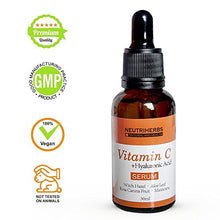 Load image into Gallery viewer, Vitamin C serum - Highest Naturally Concentrated Vitamin C serum + 30% Hyaluronic Acid - Organic Skin Care for Anti-Aging Wrinkle Facial serum for Face &amp; Eyes - Vegan Vitamin C Serum Paraben Free
