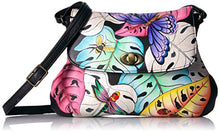 Load image into Gallery viewer, Anna by Anuschka, Handpainted Leather Medium Flap Cross Body-lovely Leaves
