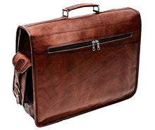 Load image into Gallery viewer, Handmade World Brown Leather Messenger Bag For Men 18 Inch Big Women Shoulder Cross Body Brown Laptop Computer Briefcase Bag - Best Vintage Look
