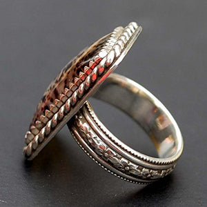 Gorgeous Montana Moss Agate 925 Sterling Silver Ring Handmade NEW - Beautiful Floral Design Shank