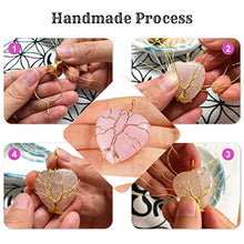 Load image into Gallery viewer, Top Plaza Natural Green Aventurine Healing Crystals Necklace Tree of Life Wire Wrapped Stone Heart Pendant Necklaces Reiki Quartz Jewelry for Womens Girls Ladies
