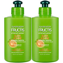 Load image into Gallery viewer, Garnier Fructis Sleek &amp; Shine Intensely Smooth Leave-In Conditioning Cream, 10.2 Ounce (2 Count)
