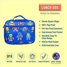 Load image into Gallery viewer, Wildkin Insulated Lunch Box for Boys and Girls, Perfect Size for Packing Hot or Cold Snacks for School and Travel, Mom&#39;s Choice Award Winner, BPA-Free, Olive Kids (Robots)
