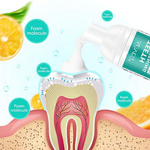 Load image into Gallery viewer, 2Pcs Toothpaste Whitening Foam，Citrus Baking Soda Toothpaste,Ultra-fine Mousse Foam Deeply Cleaning Gums,Stain Removal,Easy to Use, Oral Care-Toothpaste Replacement Natural Mouth Wash Water (2 x 60ml)
