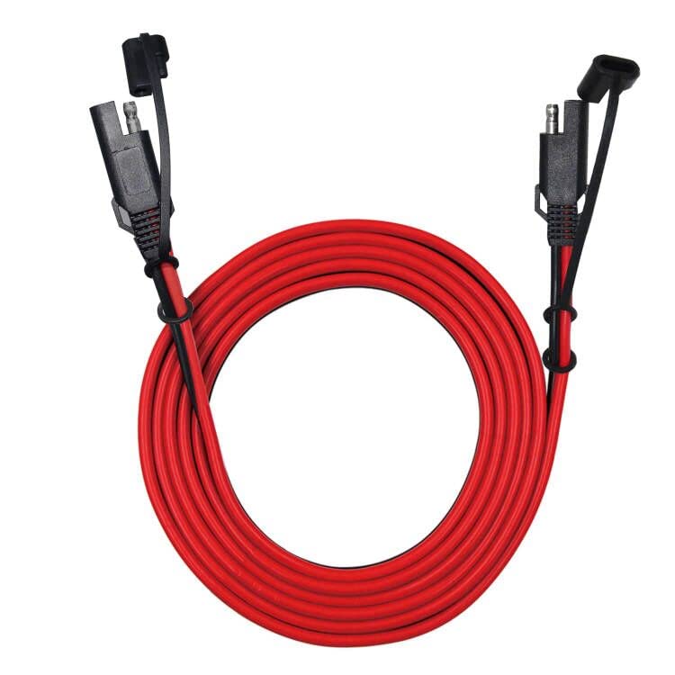 KUNCAN 12FT Sae to Sae 2 Pin Extension Cable DC Power 16awg Heavy Duty Battery Quick Disconnect/Connect Wire Harness with Sae Connectors with Dust Cap
