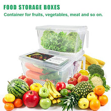 Load image into Gallery viewer, Produce Saver Refrigerator Organizer Bins - 4.5L x 3 SILIVO FreshWorks Stackable Fridge Storage Containers with Removable Drain Tray for Produce, Fruits, Vegetables, Meat and Fish
