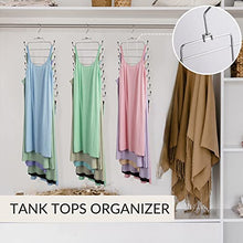 Load image into Gallery viewer, ZEDODIER Tank Tops Hangers，Bra Hanger 2 Pack Metal Space Saving Hanger Closet Organizer for Tank Tops, Bras, Camisoles, Scarfs or Belts
