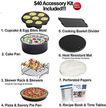 Load image into Gallery viewer, Yedi Total Package Air Fryer XL, 5.8 Quart, Deluxe Accessory Kit, Recipes, Black
