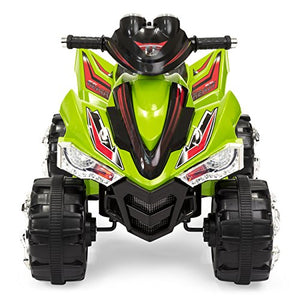 Best Choice Products Kids 12V Electric 4-Wheeler Ride On w/ LED Lights, Forward and Reverse, Green