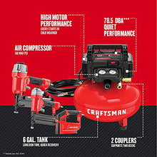 Load image into Gallery viewer, CRAFTSMAN Compressor Combo Kit, 6 Gallon, Pancake, 3 Tool (CMEC3KIT)
