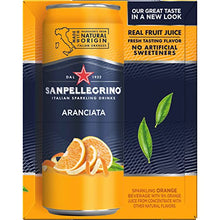 Load image into Gallery viewer, Sanpellegrino Italian Sparkling Drink Aranciata, Sparkling Orange Beverage, 6 Pack of 11.15 Fl Oz Cans
