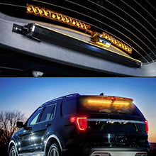 Load image into Gallery viewer, Traffic Advisor Light Bar 36 Inch 16 Flash Modes 32 Led Emergency Strobe Warning Lights Directional Bar Hazard Warning Flashing Safety Light with Led Display Screen Controller(35.5 Inch, Yellow/Amber)
