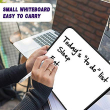 Load image into Gallery viewer, Small Dry Erase Whiteboard, SIOSSION 11x8.3inches Hanging Writing Drawing&amp;Planning White Board Double Sided Magnetic Board with Magnetic Dry Erase Marker&amp;Eraser for Children Home School Using (Black)
