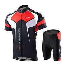 Load image into Gallery viewer, Lixada Men's Cycling Jersey Set Bicycle Short Sleeve Set Quick-Dry Breathable Shirt+3D Cushion Shorts Padded Pants
