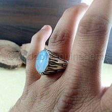Load image into Gallery viewer, Rainbow Moonstone Silver Ring, Solid 925K Sterling Silver, Cab Oval, Natural Gemstone, Artisan Handcrafted Jewelry, Oxidized Silver, Men's Moonstone Ring, Valentine Day Gift, Propose Ring, Size 5-14
