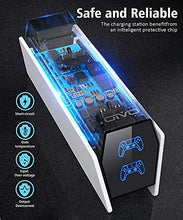 Load image into Gallery viewer, PS5 Controller Charger Station, PS5 Charging Station with Fast Charging AC Adapter 5V/3A, Playstation 5 Dual Controller Charging Stand, OIVO Docking Station Replacement for DualSense Charging Station

