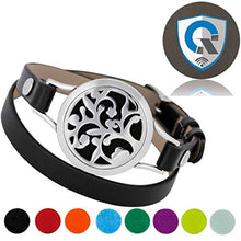 Load image into Gallery viewer, EMF Protection Bracelet with Aromatherapy Essential Oil Diffuser- Bracelets For Women - (2 in 1) Unique Anti EMF Shield for Cell Phone, Laptop for a Modern Woman who Also Loves Essential Oil Bracelets
