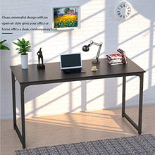Load image into Gallery viewer, Foxemart Computer Desk 47” Modern Sturdy Office Desk PC Laptop Notebook Study Writing Table for Home Office Workstation, Black
