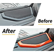 Load image into Gallery viewer, A pillar Speaker Decoration Cover Trim Car Interior Accessories for 2018 2019 2020 2021 Jeep Wrangler JL JLU Gladiator JT (Orange)
